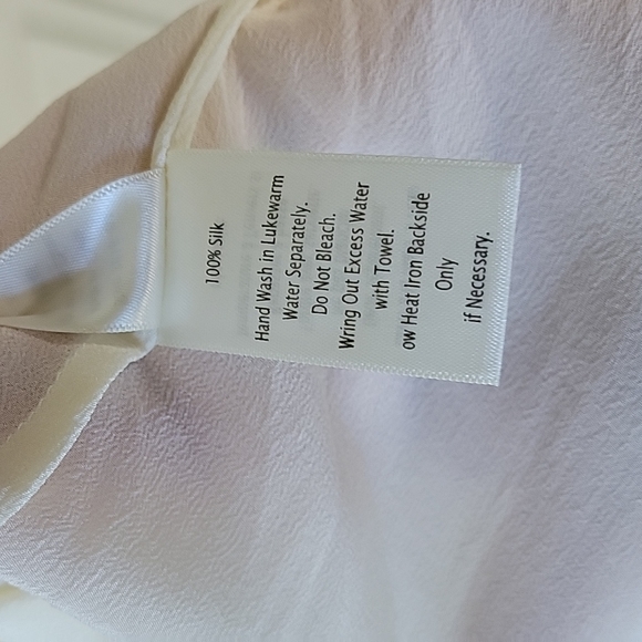 Ecru Silk Beige Sleeveless Tunic Blouse Size L - Picture 6 of 6